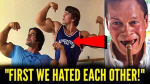 Thumbnail image of Franco Columbu and Arnold Schwarzenegger smiling together, showcasing their close friendship, with the title "Franco Columbu About Why Arnold Was His Best Friend" from the Bodybuilding Legends channel.