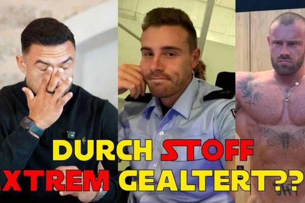 Vorschaubild des Videos "In 2 Jahren 10 JAHRE ÄLTER durch Stoff?" vom Kanal Iron Mike Bodybuilding: Ein muskulöser Mann in einem Fitnessstudio hebt Gewichte, mit einem nachdenklichen Gesichtsausdruck. Im Hintergrund sind Hanteln und Fitnessgeräte zu sehen.